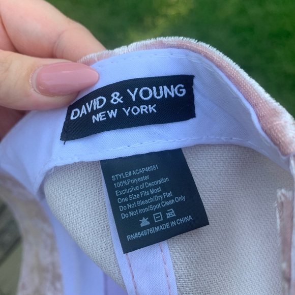 🧢⚾️Brushed Velvet Blush Pink Baseball Cap⚾️🧢 - Picture 4 of 5